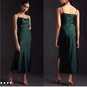 Anthropologie BHLDN Satin Midi Dress